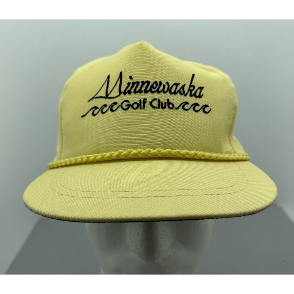 Vintage 90's Minnesota Golf Club Hat Cap Strap Back Yellow Hat